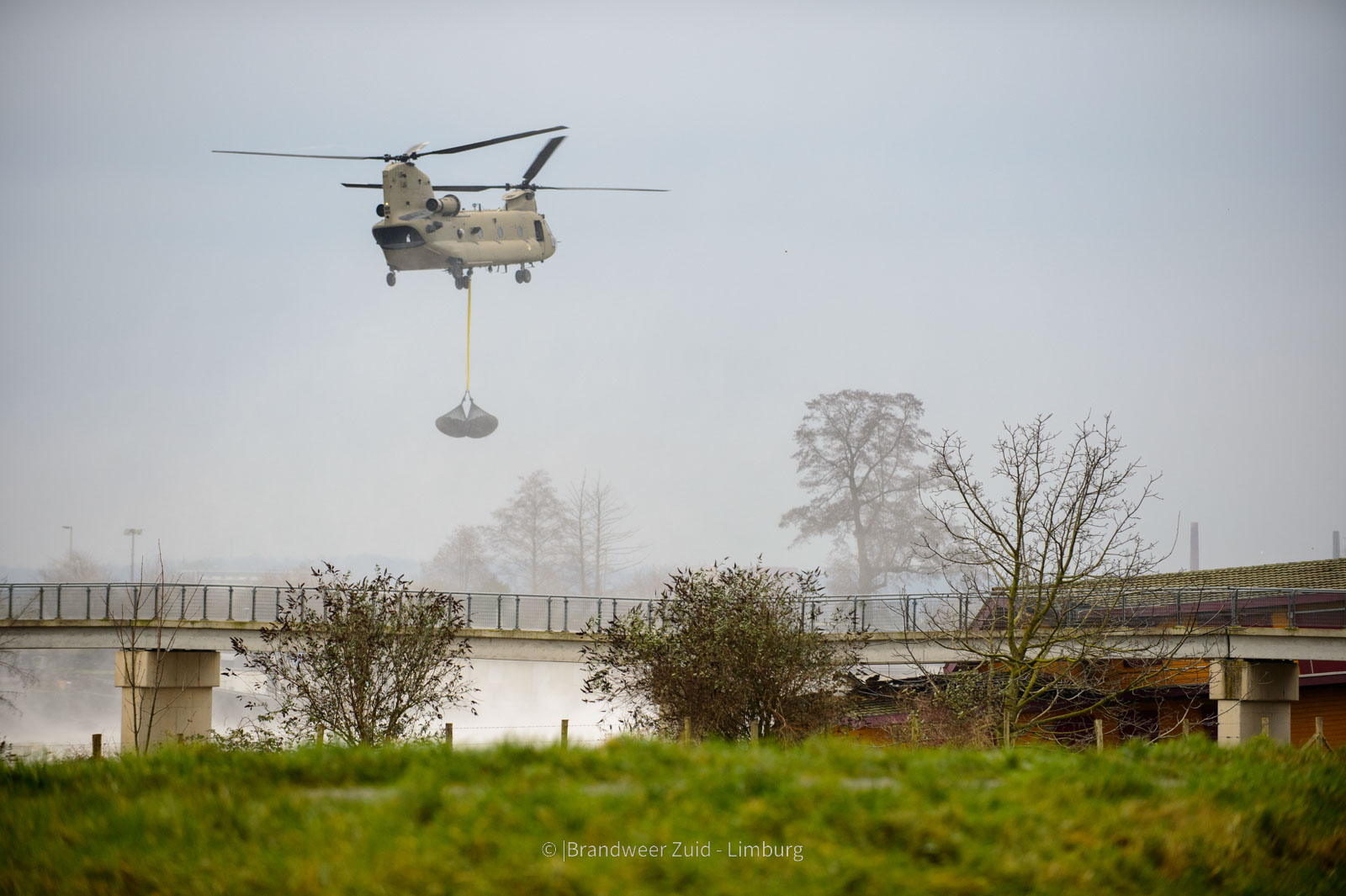 07-01-2024 – Maastricht, Dag 2 inzet defensie bij overlaatdam