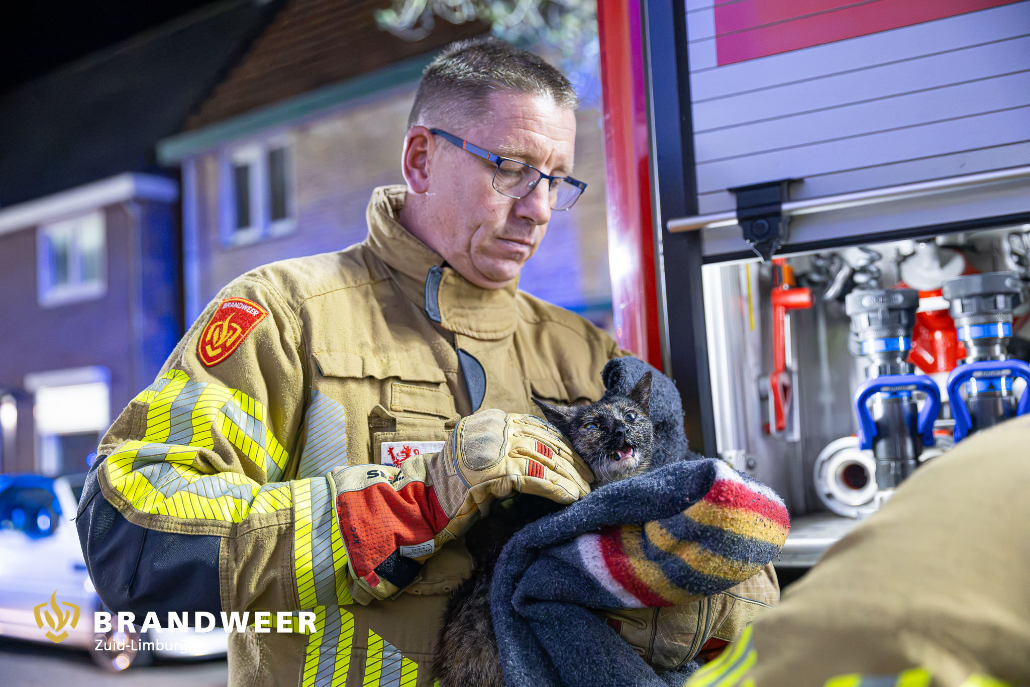 14-09-2026 – Langraaf, kat gered bij woningbrand